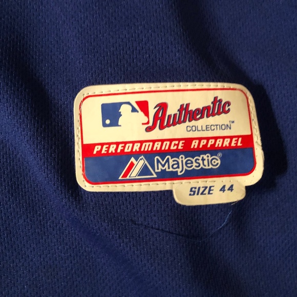 Vintage  MLB Texas Rangers Authentic Majestic Jersey sz 44 - Picture 4 of 13